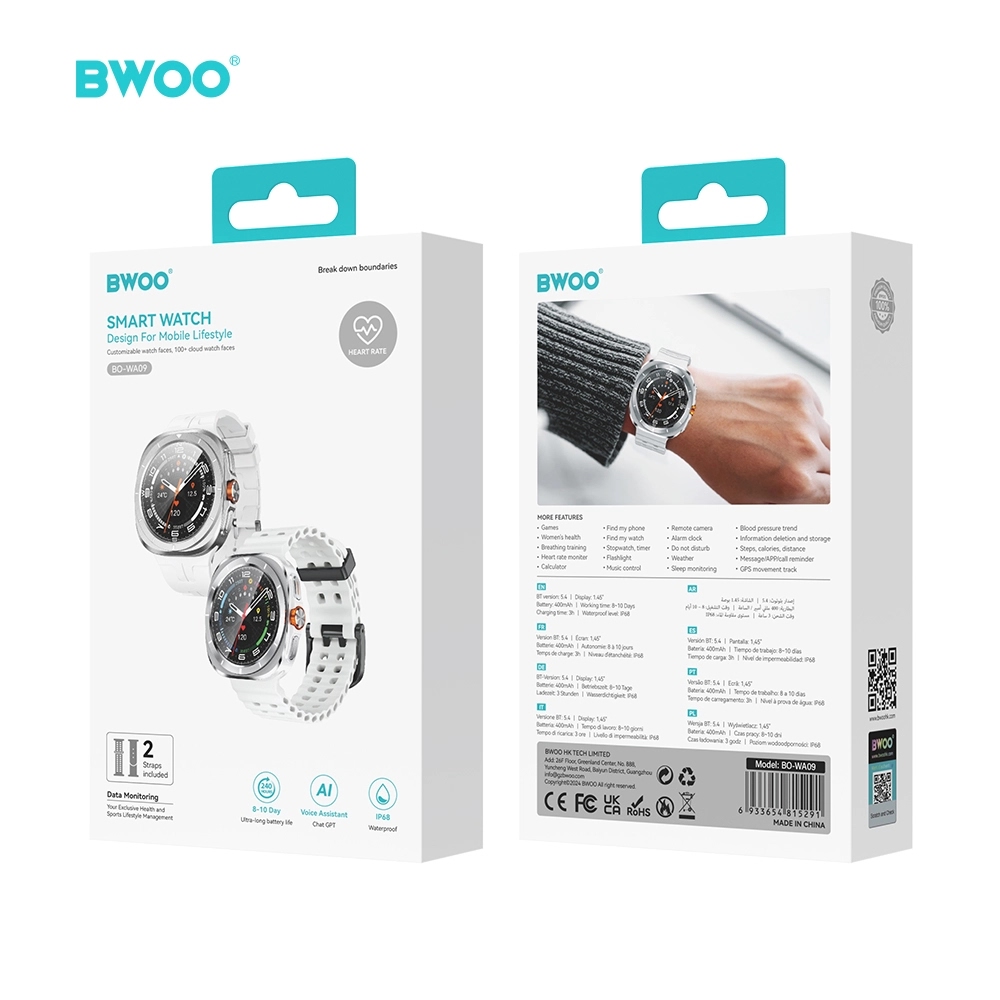 BWOO WA09 Smartwatch 1.45" HD Touch