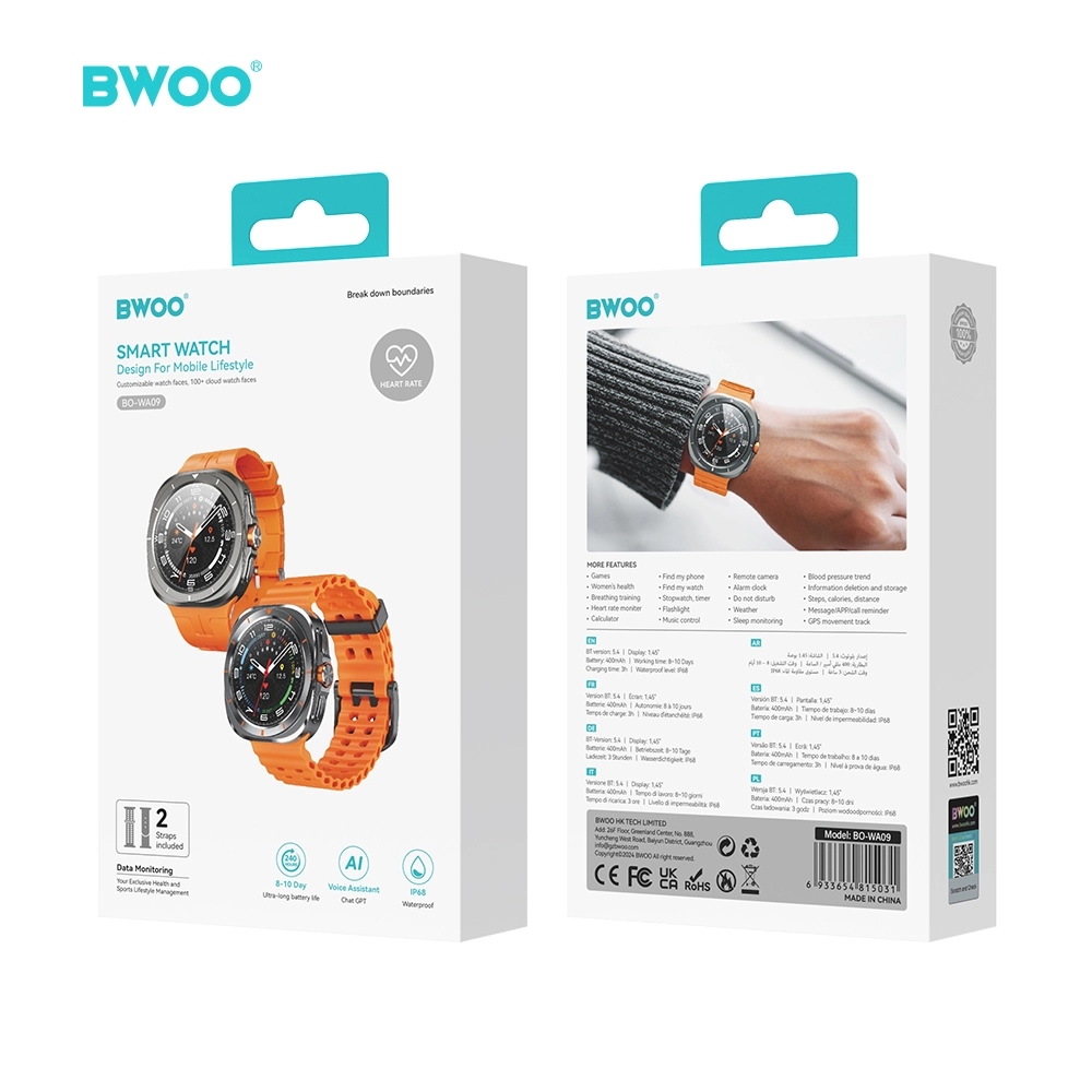 BWOO WA09 Smartwatch 1.45" HD Touch